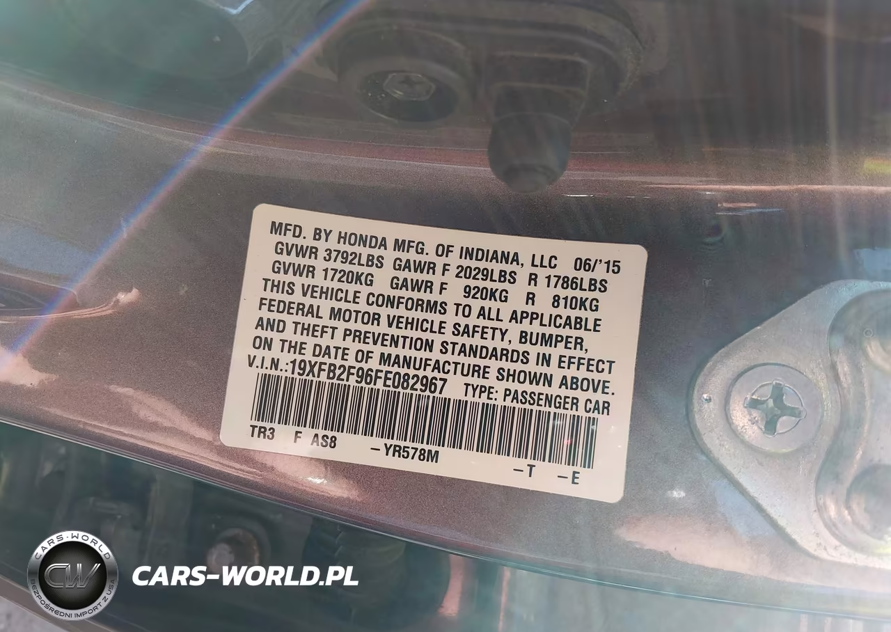 2015 Honda Civic Ex-L VIN:19XFB2F96FE082967 - 9