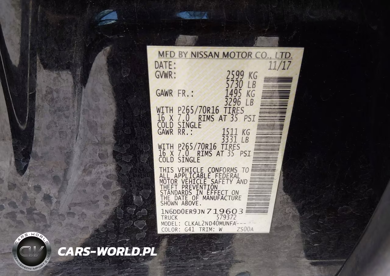 2018 Nissan Frontier Sv VIN:1N6DD0ER9JN719603 - 9