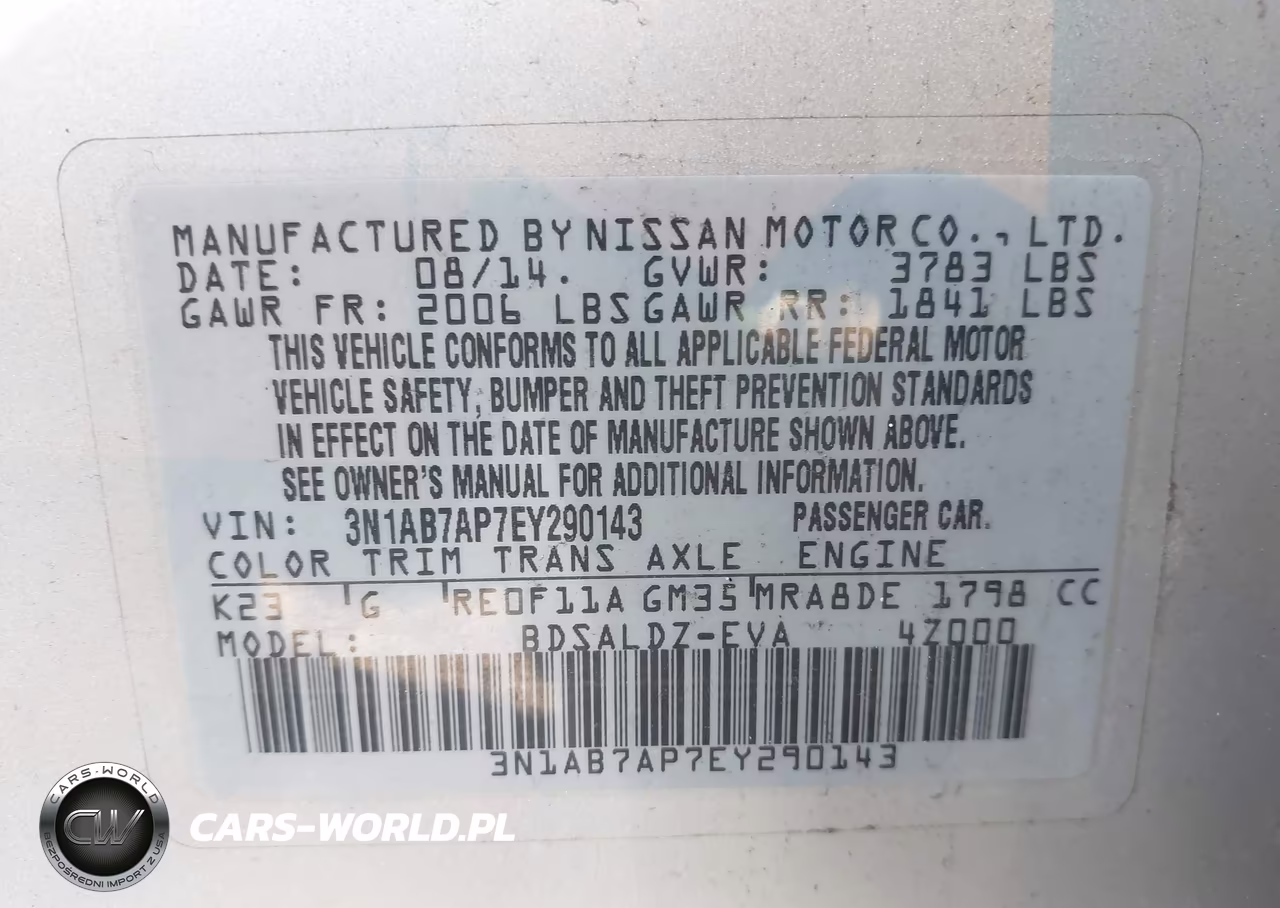 2014 Nissan Sentra Sv VIN:3N1AB7AP7EY290143 - 9