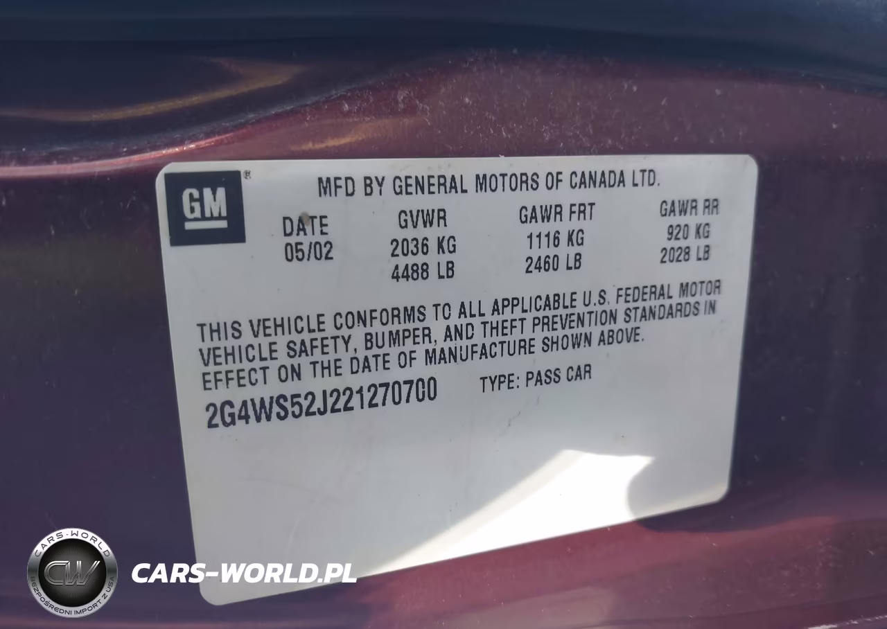 2002 Buick Century Custom VIN:2G4WS52J221270700 - 9