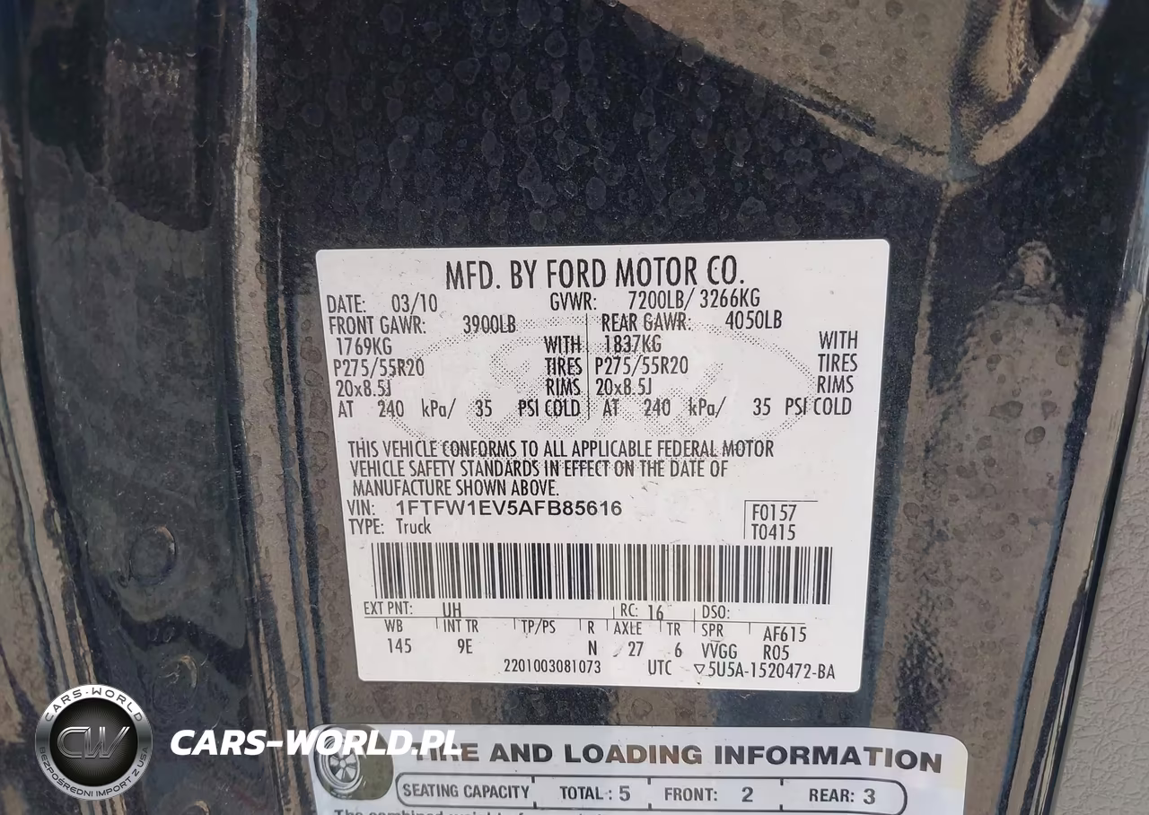 2010 Ford F-150 Fx4-Harley-Davidson-King Ranch-Lariat-Platinum-Xl-Xlt VIN:1FTFW1EV5AFB85616 - 9