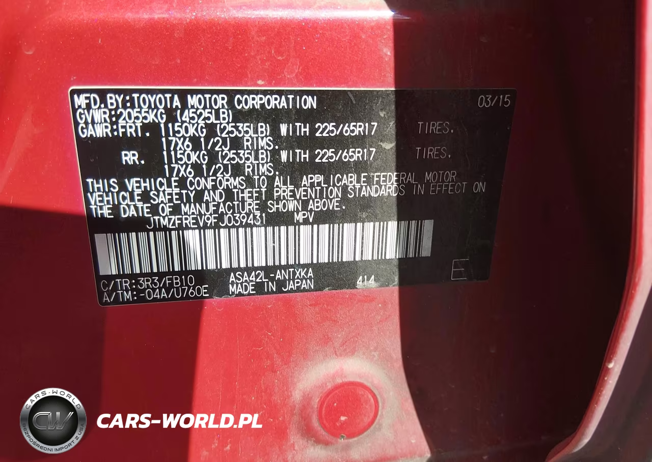 2015 Toyota Rav4 Le VIN:JTMZFREV9FJ039431 - 9