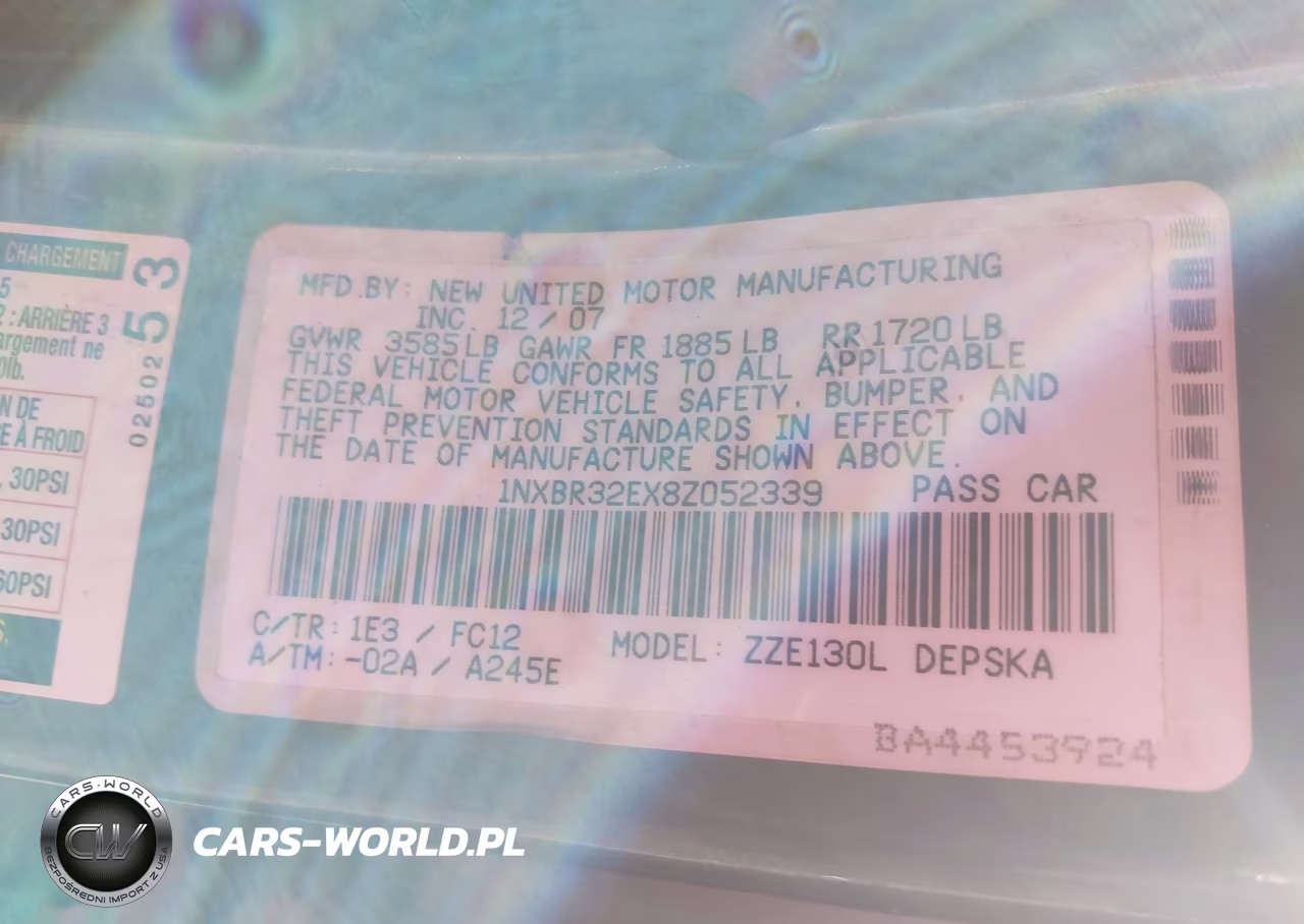 2008 Toyota Corolla S VIN:1NXBR32EX8Z052339 - 9
