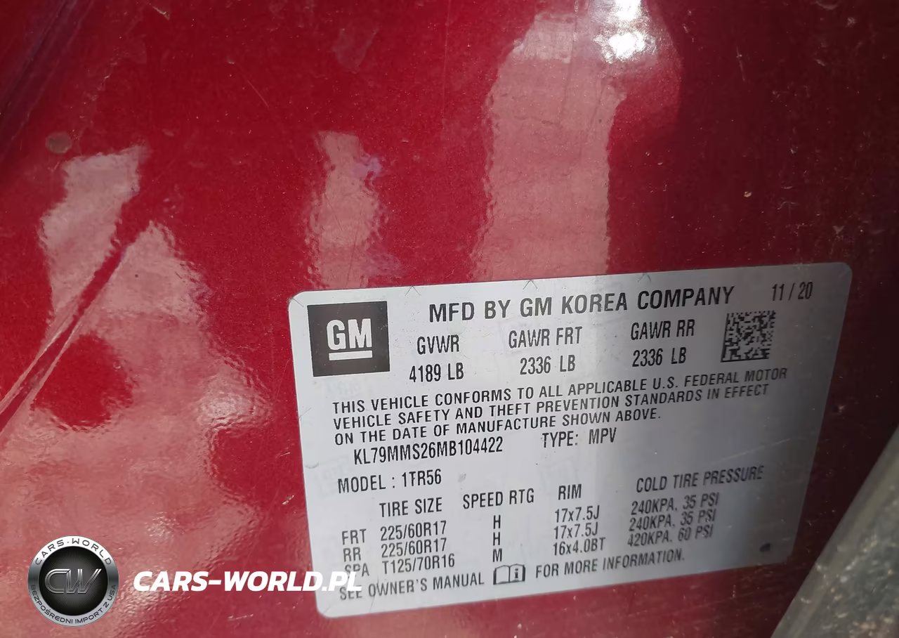 2021 Chevrolet Trailblazer Fwd Ls VIN:KL79MMS26MB104422 - 9