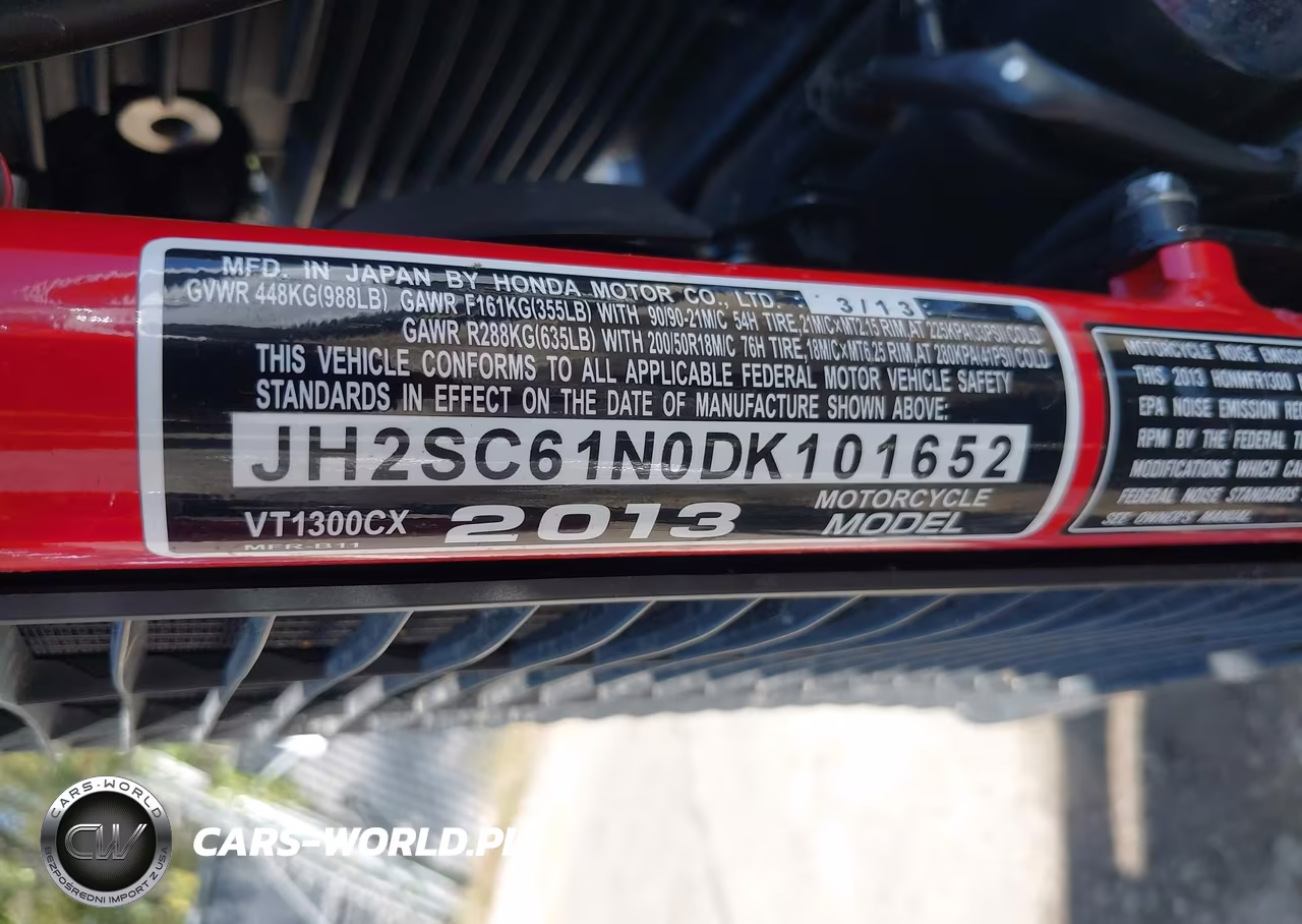 2013 Honda Vt1300 Cx VIN:JH2SC61N0DK101652 - 10