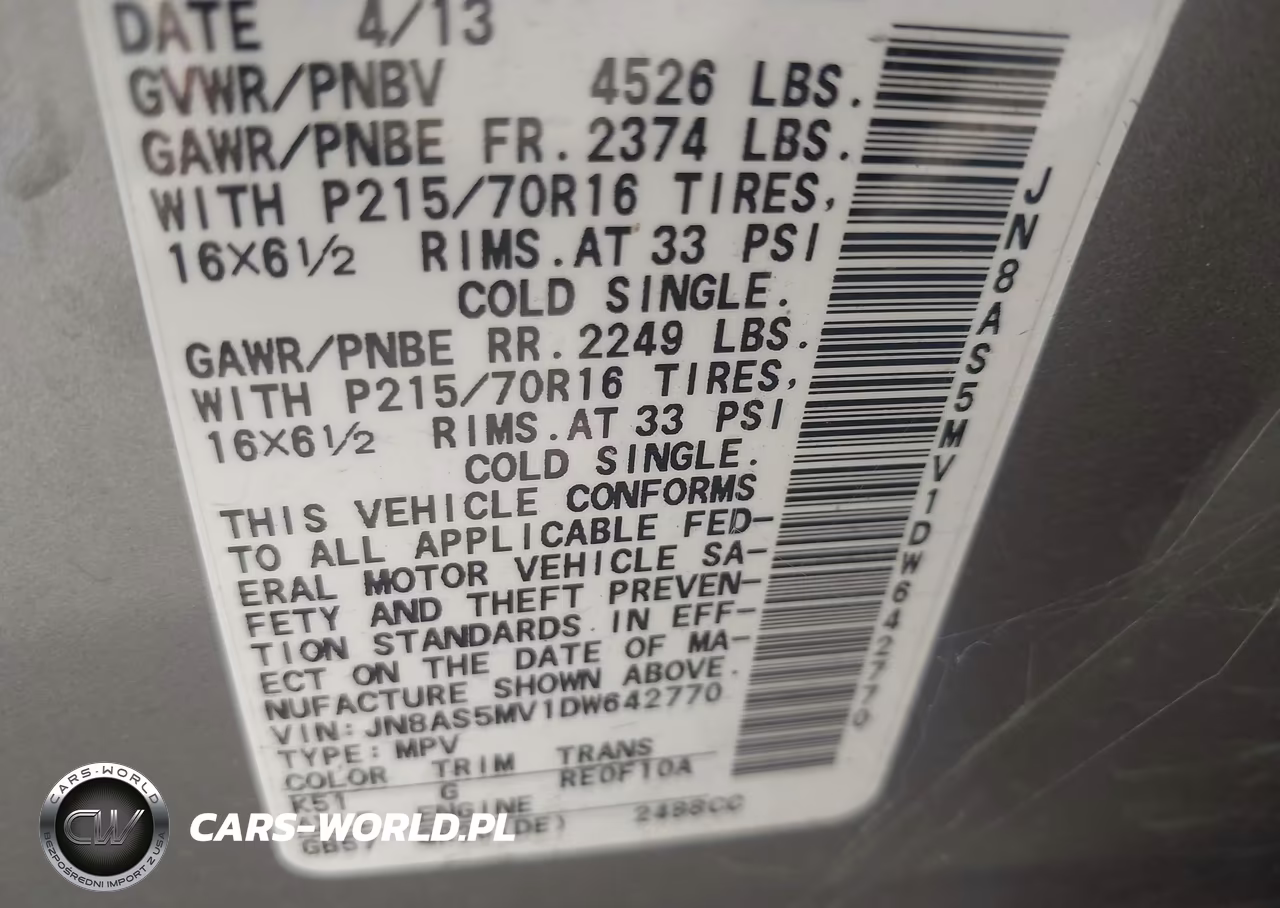 2013 Nissan Rogue S VIN:JN8AS5MV1DW642770 - 9