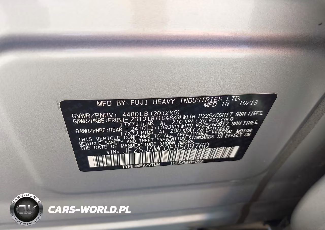2014 Subaru Forester 2.5I Touring VIN:JF2SJAMC0EH509760 - 9