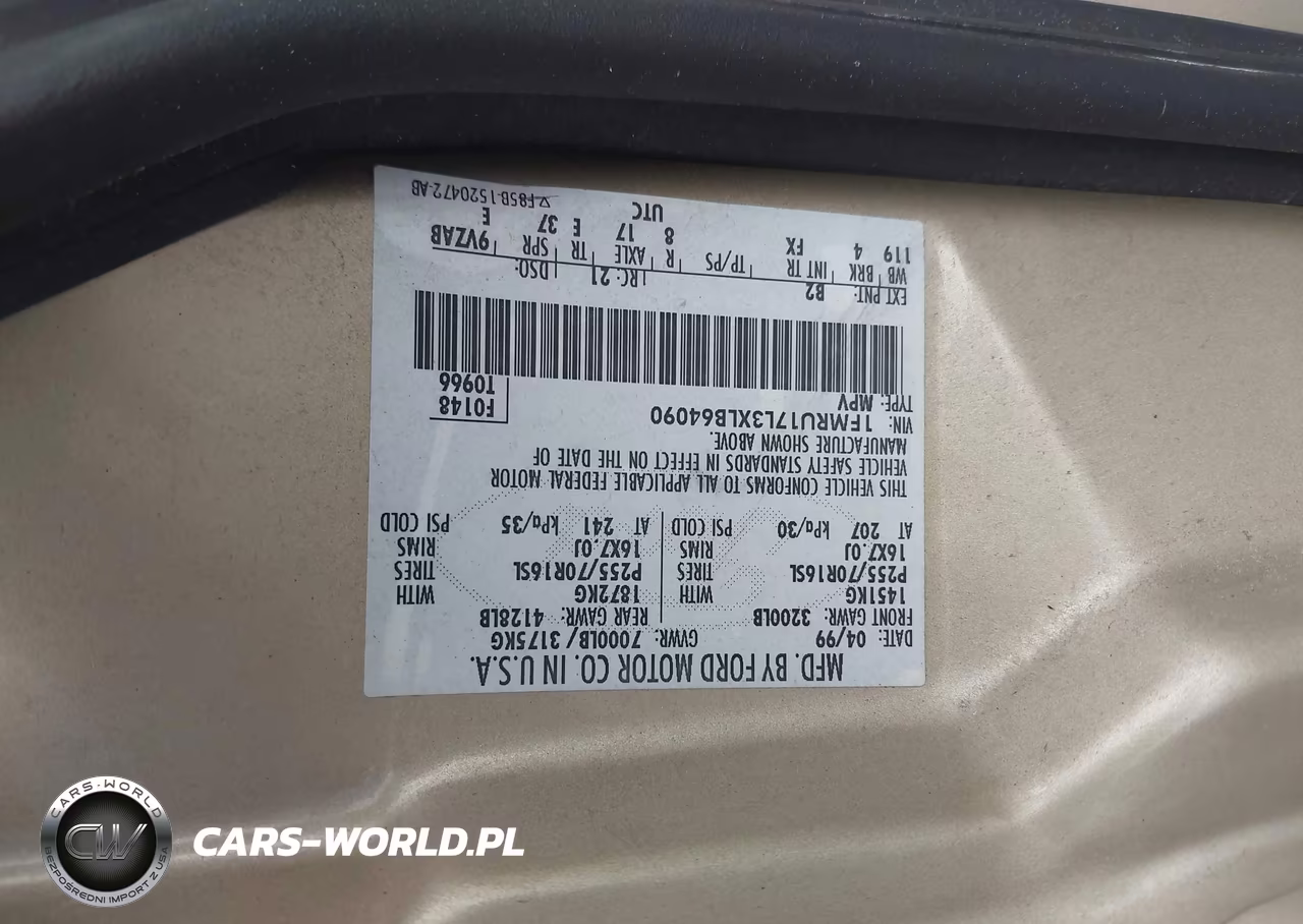 1999 Ford Expedition Eddie Bauer-Xlt VIN:1FMRU17L3XLB64090 - 9