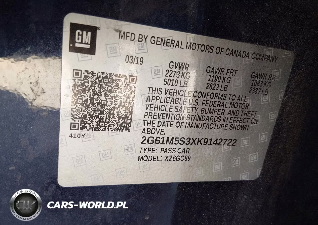 2019 Cadillac Xts Luxury VIN:2G61M5S3XK9142722 - 9