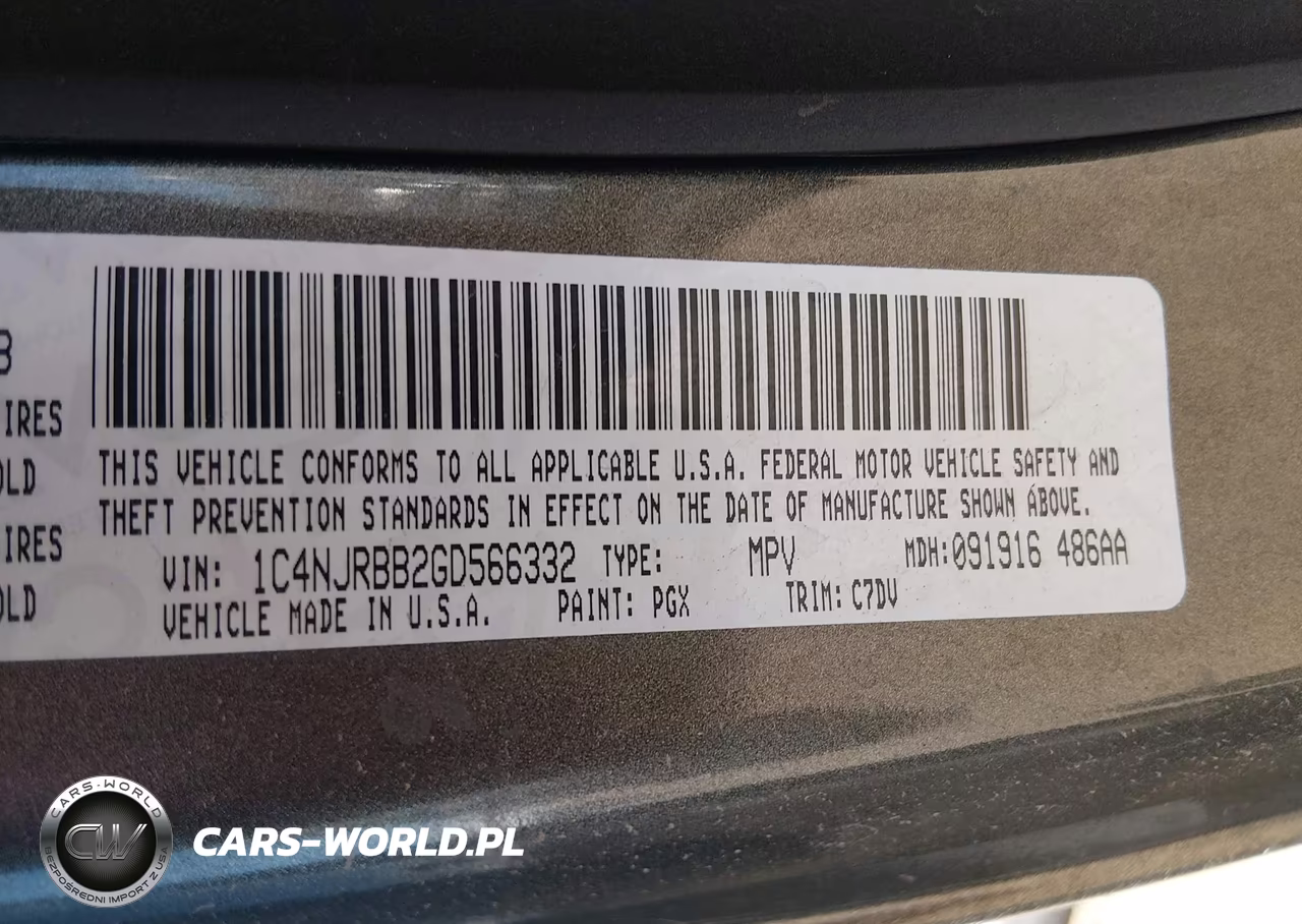 2016 Jeep Patriot Sport VIN:1C4NJRBB2GD566332 - 9