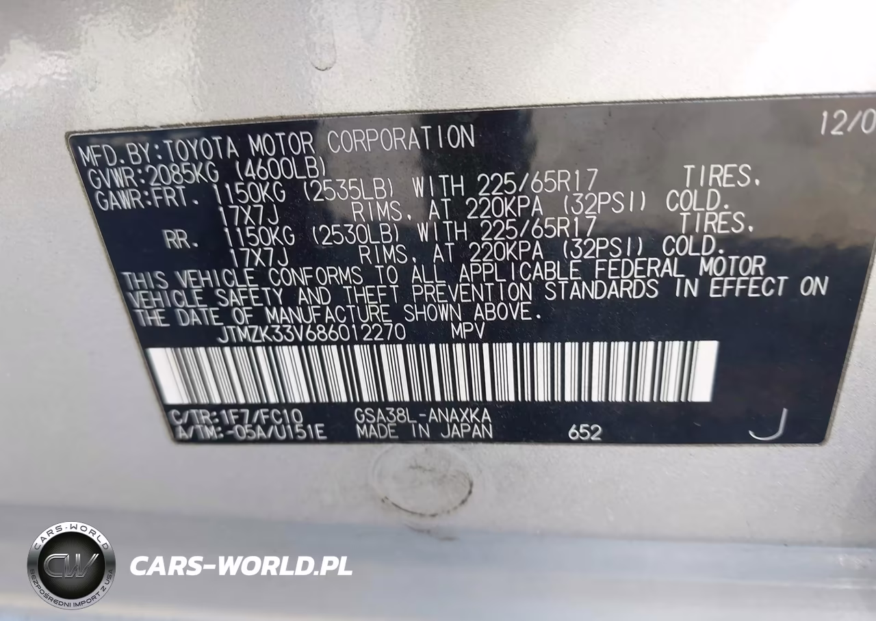 2008 Toyota Rav4 Base V6 VIN:JTMZK33V686012270 - 9