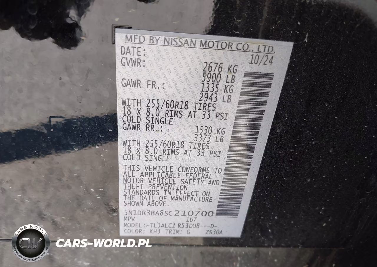 2025 Nissan Pathfinder Sv Fwd VIN:5N1DR3BA8SC210700 - 9