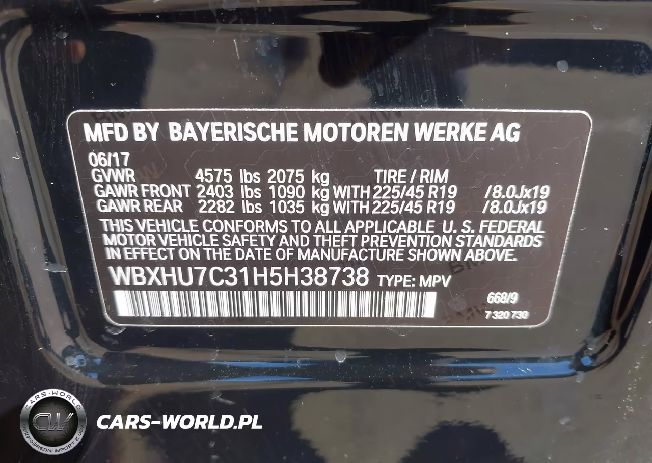 2017 BMW X1 Sdrive28I VIN:WBXHU7C31H5H38738 - 9