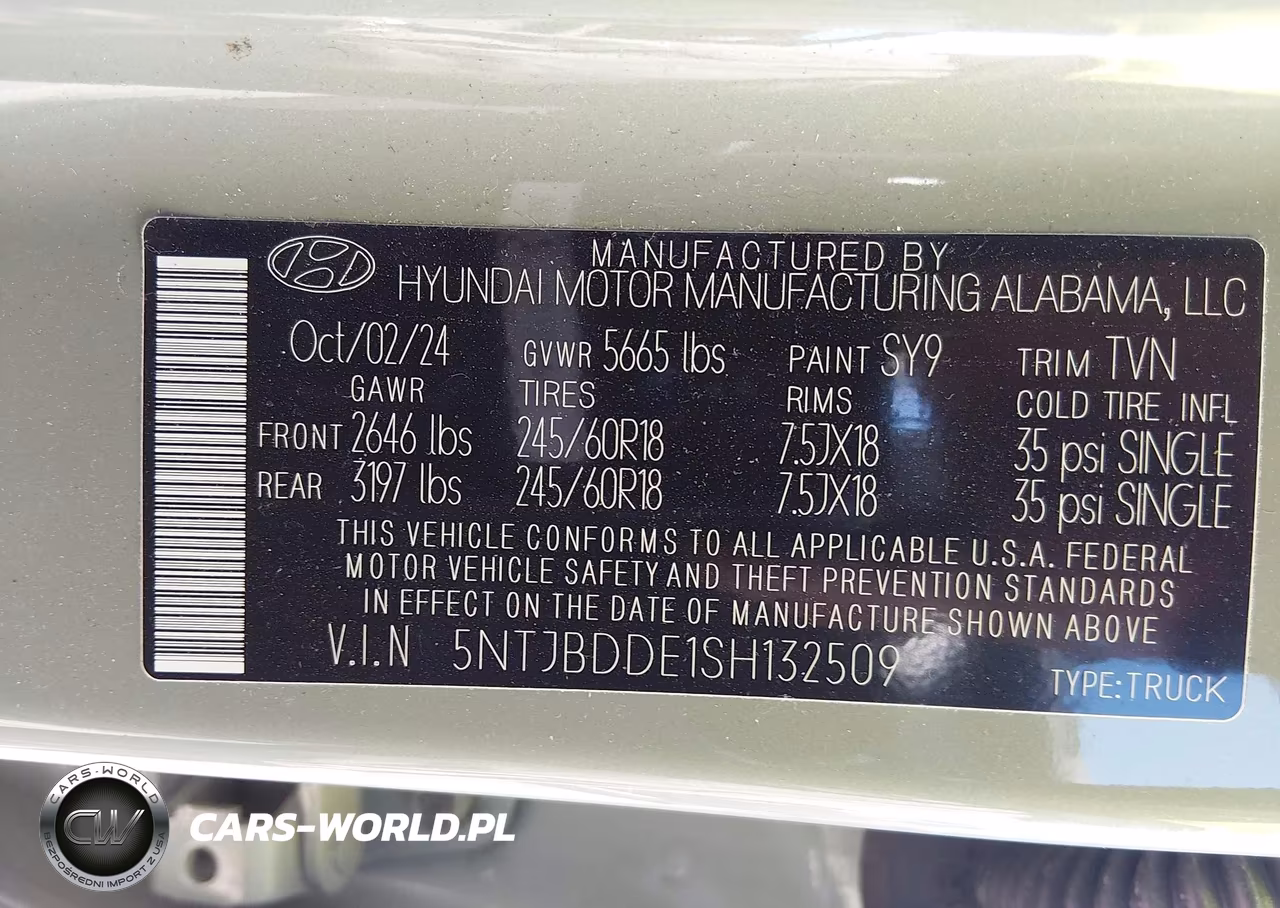 2025 Hyundai Santa Cruz Sel VIN:5NTJBDDE1SH132509 - 9