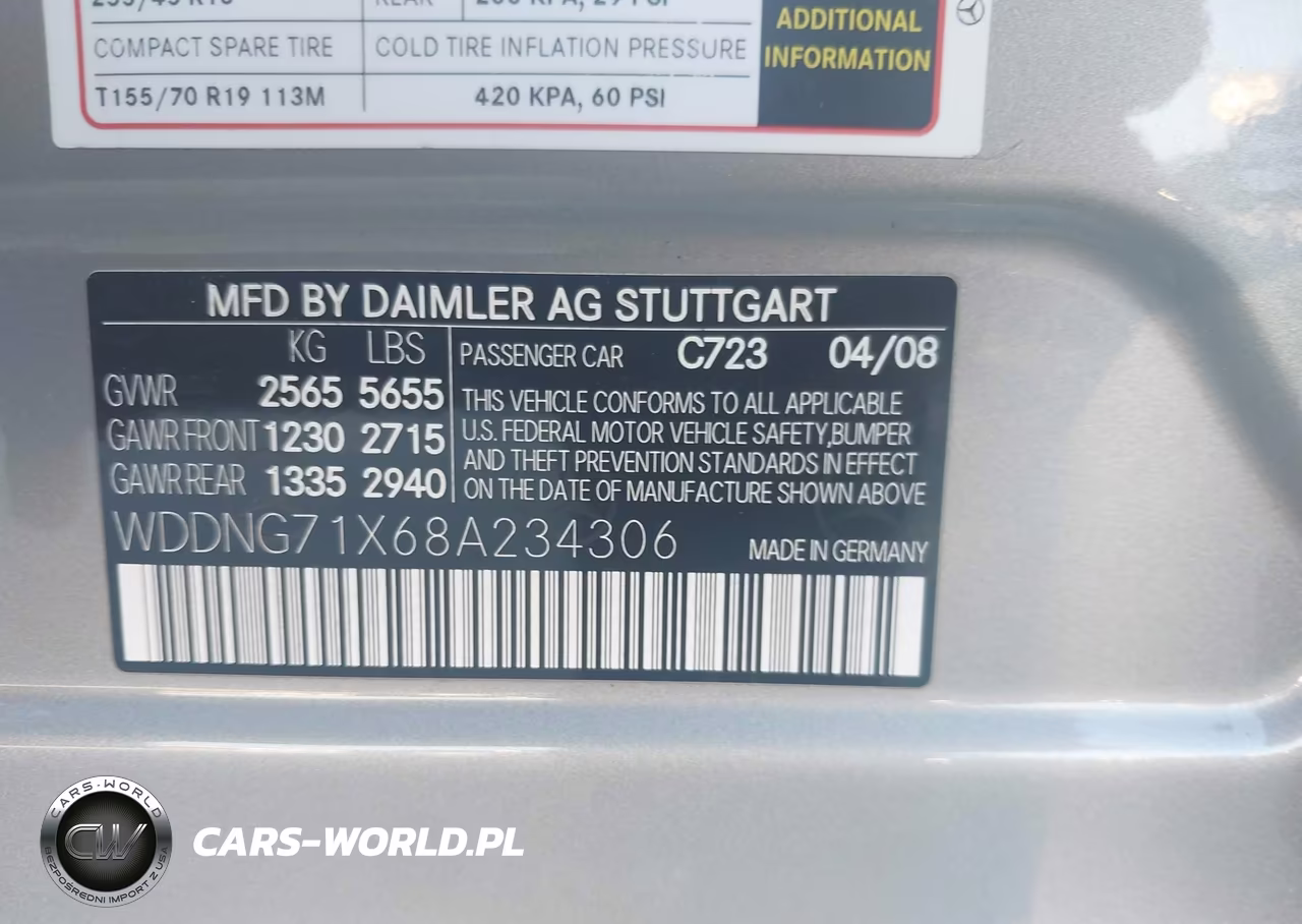 2008 Mercedes-Benz S 550 VIN:WDDNG71X68A234306 - 9