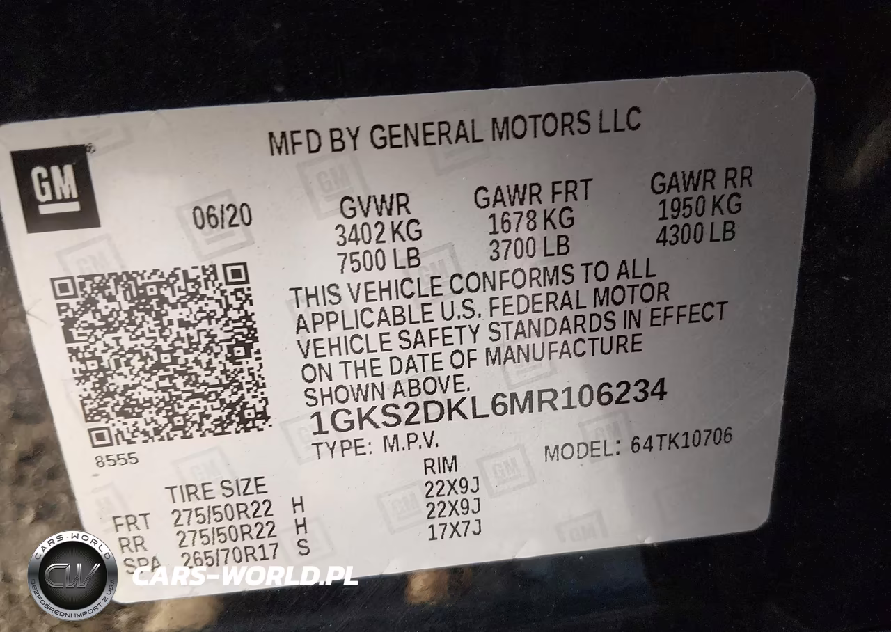 2021 GMC Yukon 4Wd Denali VIN:1GKS2DKL6MR106234 - 9