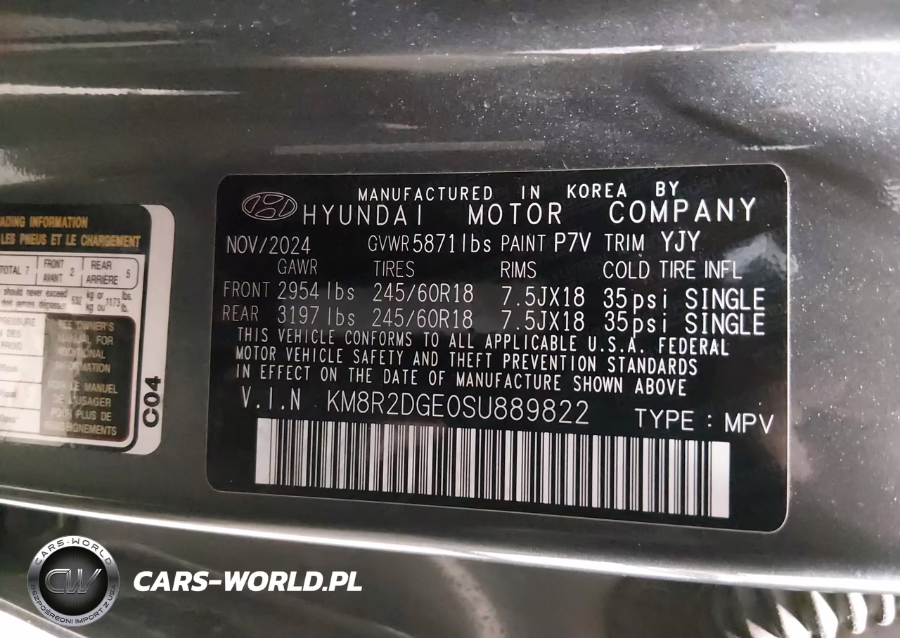 2025 Hyundai Palisade Sel VIN:KM8R2DGE0SU889822 - 9