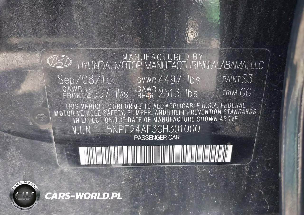 2016 Hyundai Sonata Se VIN:5NPE24AF3GH301000 - 9