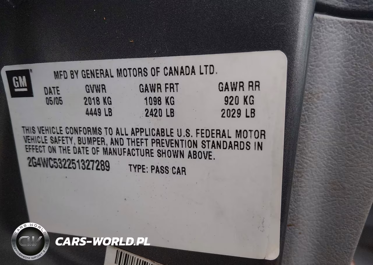 2005 Buick Lacrosse Cx VIN:2G4WC532251327289 - 9