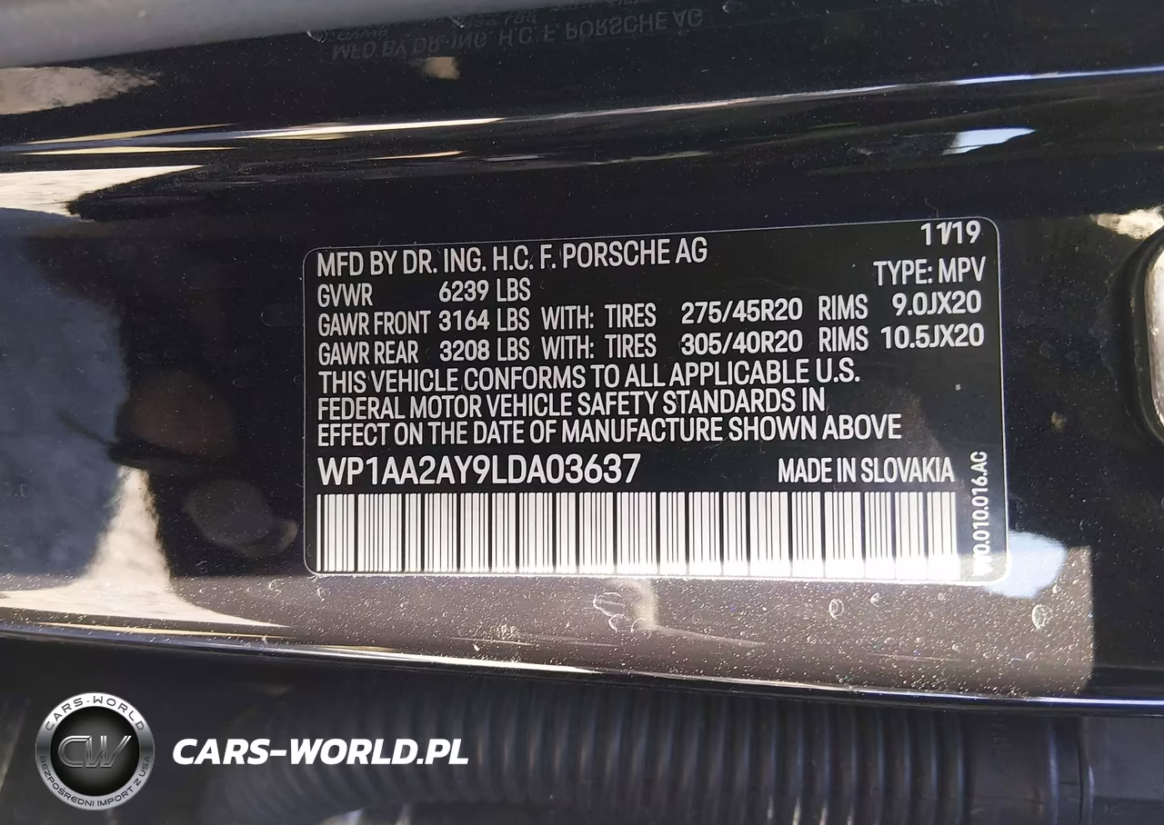 2020 Porsche Cayenne VIN:WP1AA2AY9LDA03637 - 9