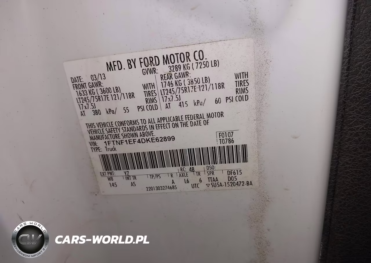 2013 Ford F-150 Xl VIN:1FTNF1EF4DKE62899 - 9