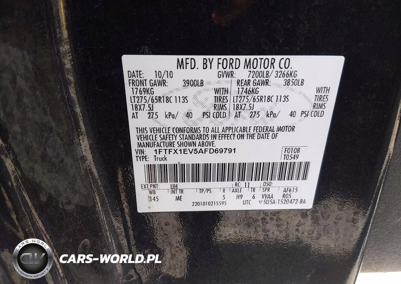 2010 Ford F-150 Fx4-Lariat-Xl-Xlt VIN:1FTFX1EV5AFD69791 - 9
