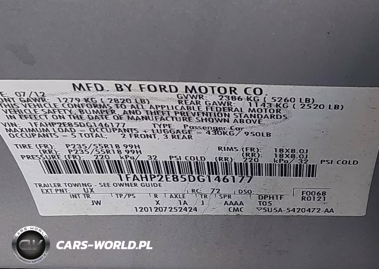 2013 Ford Taurus Sel VIN:1FAHP2E85DG146177 - 9