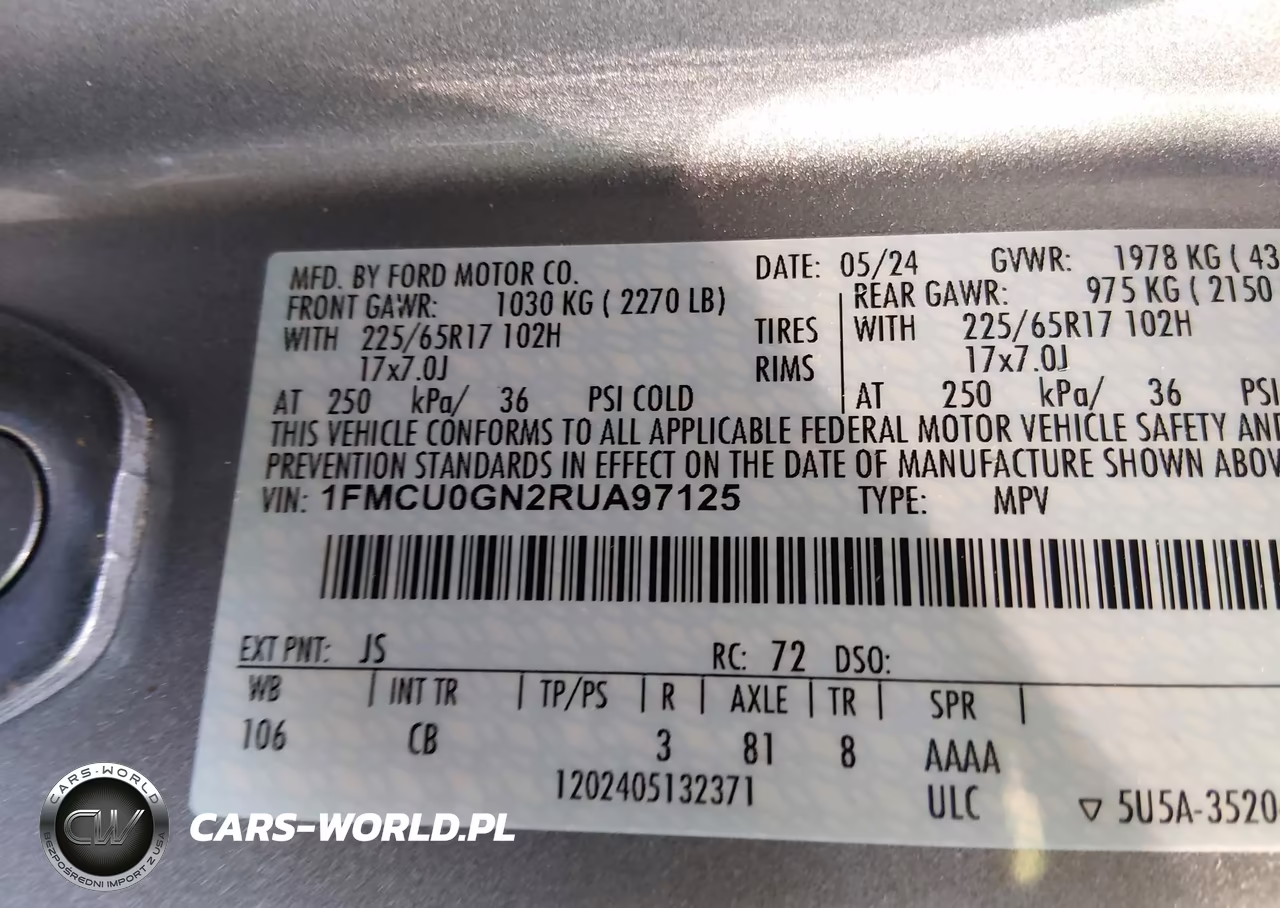 2024 Ford Escape Active VIN:1FMCU0GN2RUA97125 - 9