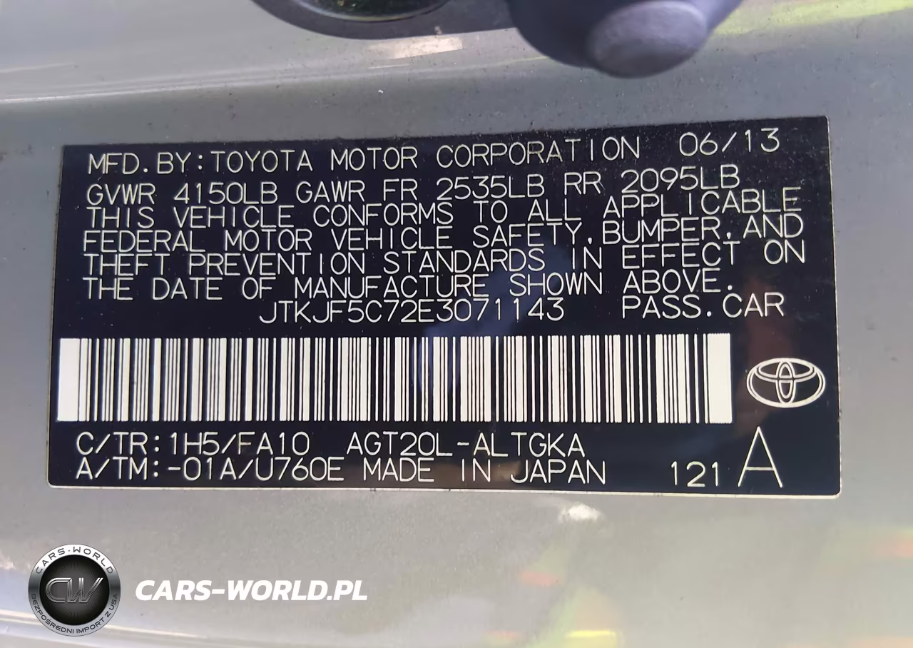 2014 Scion Tc VIN:JTKJF5C72E3071143 - 9