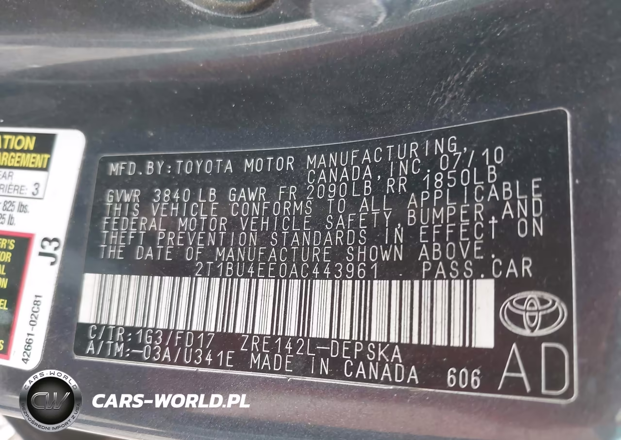 2010 Toyota Corolla S VIN:2T1BU4EE0AC443961 - 9