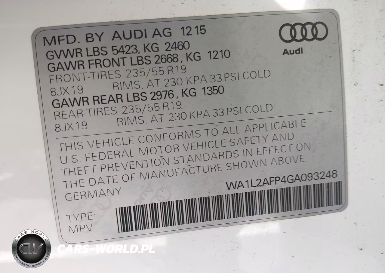 2016 Audi Q5 2.0T Premium VIN:WA1L2AFP4GA093248 - 9