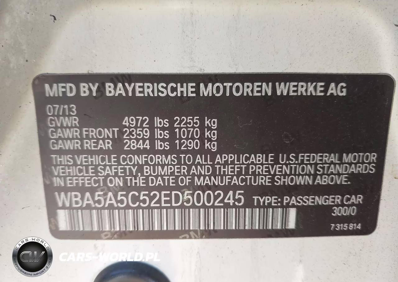 2014 BMW 528I VIN:WBA5A5C52ED500245 - 9