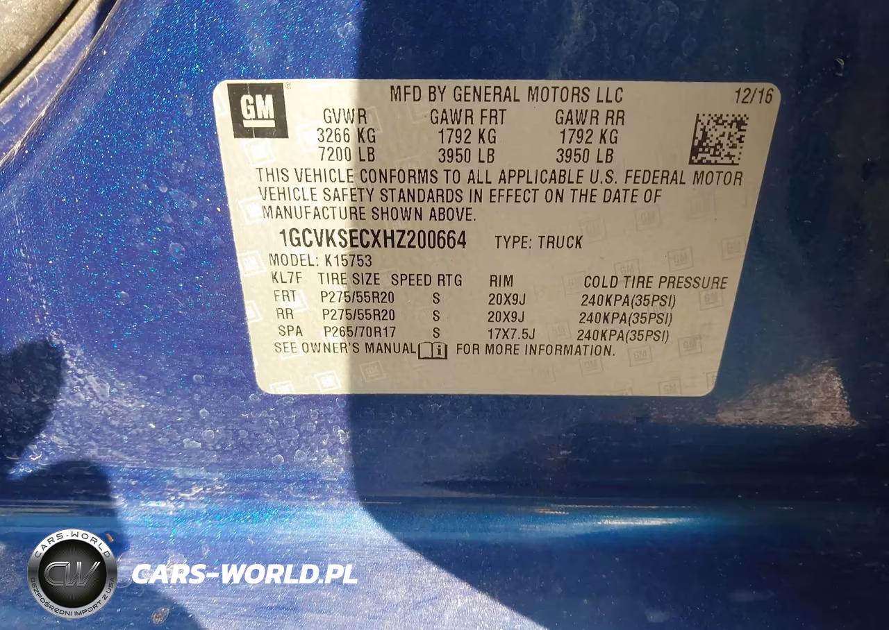 2017 Chevrolet Silverado 1500 1Lz VIN:1GCVKSECXHZ200664 - 9