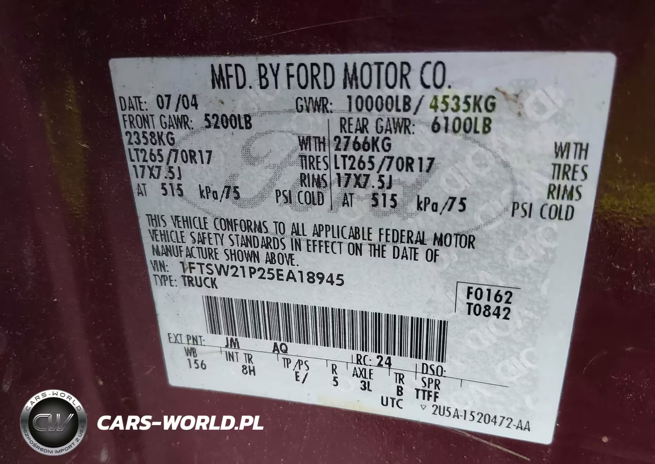 2005 Ford F-250 Lariat-Xl-Xlt VIN:1FTSW21P25EA18945 - 9