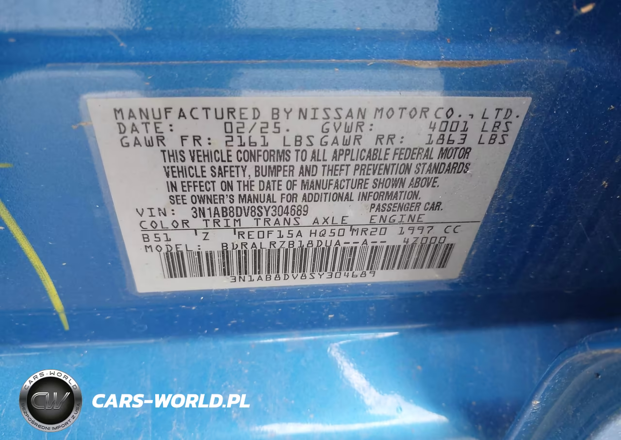 2025 Nissan Sentra Sr VIN:3N1AB8DV8SY304689 - 9