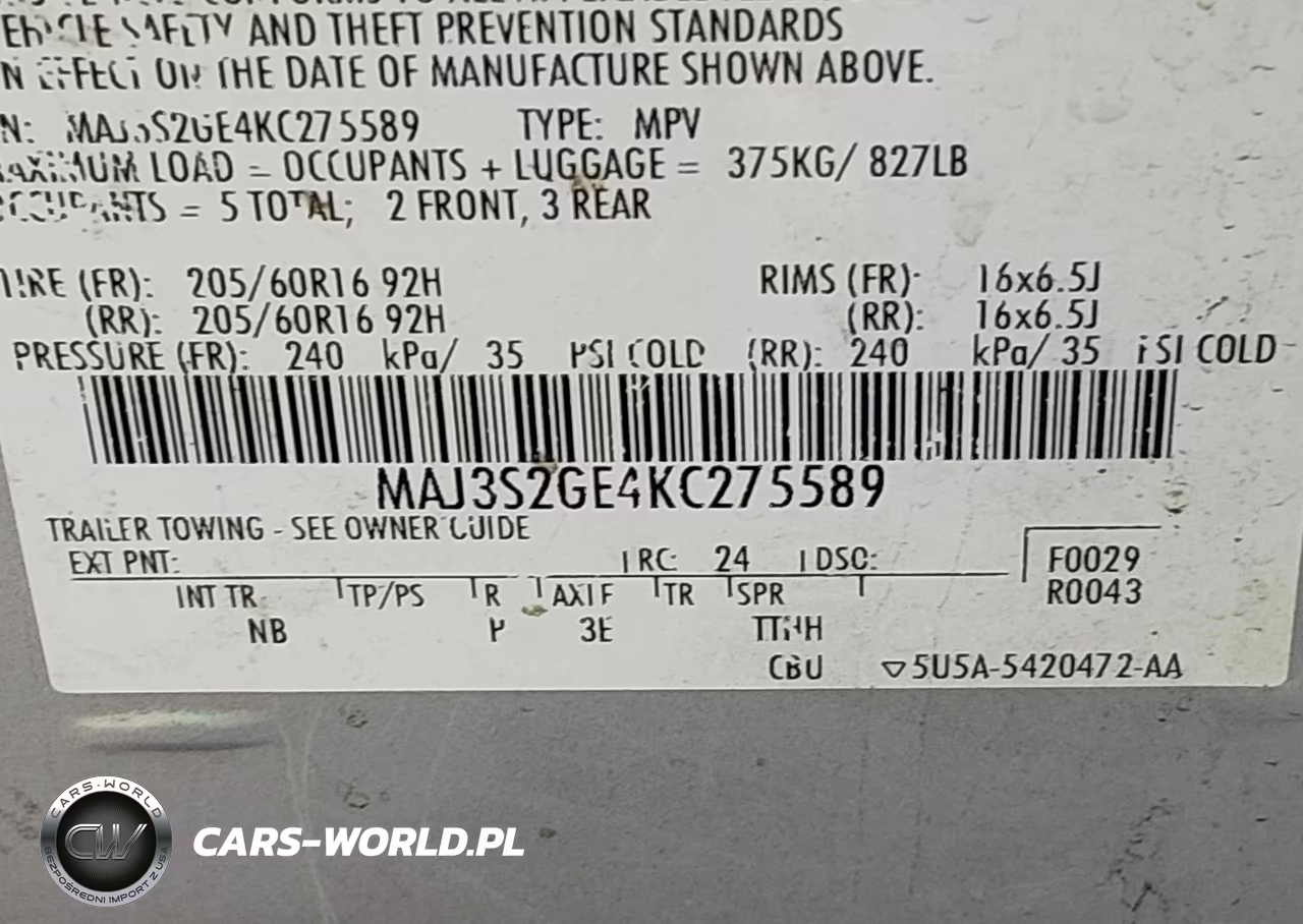 2019 Ford Ecosport Se VIN:MAJ3S2GE4KC275589 - 9