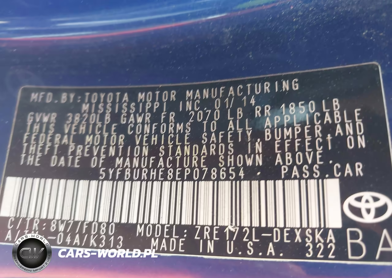2014 Toyota Corolla S Plus VIN:5YFBURHE8EP078654 - 9