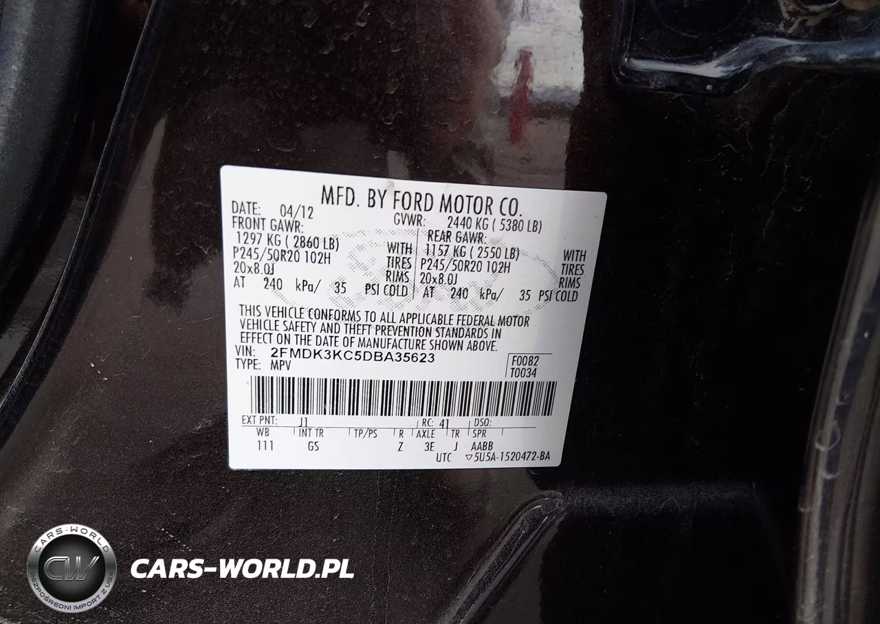 2013 Ford Edge Limited VIN:2FMDK3KC5DBA35623 - 9