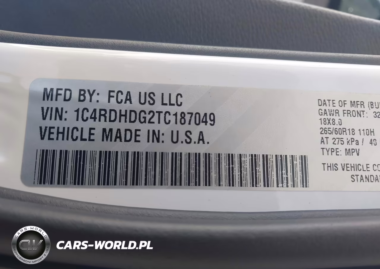2026 Dodge Durango Gt Rwd VIN:1C4RDHDG2TC187049 - 9