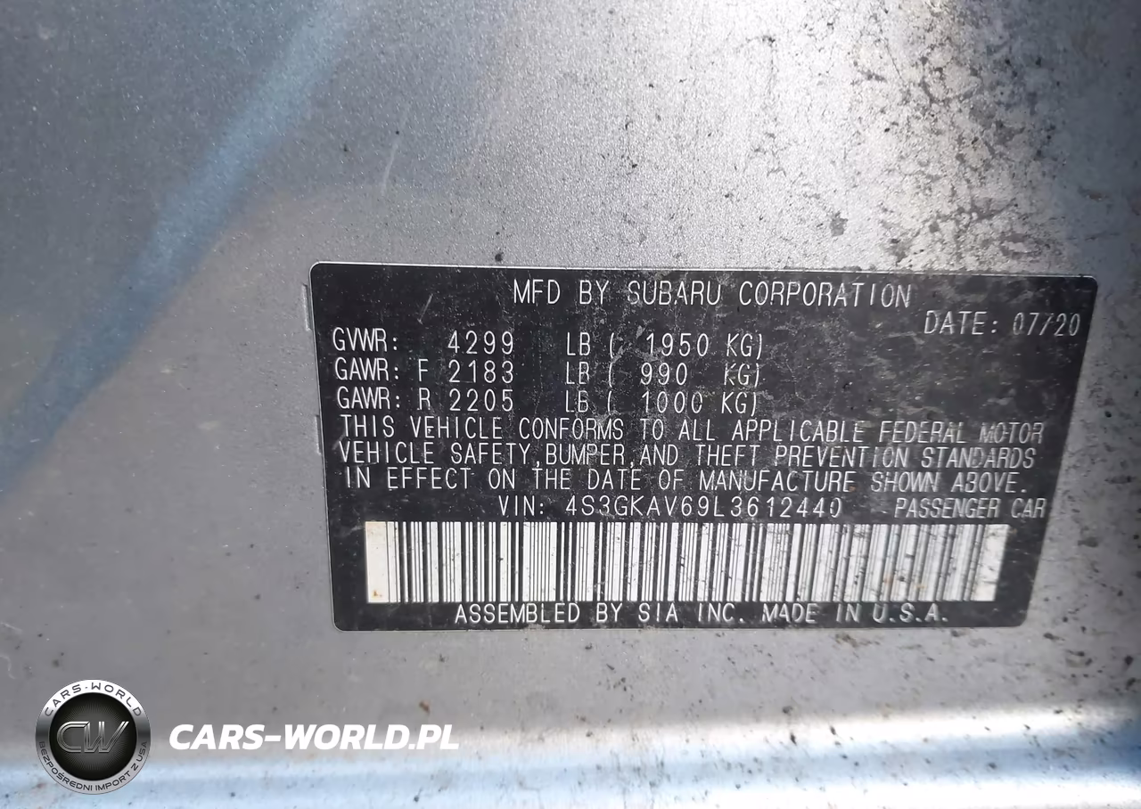 2020 Subaru Impreza Premium VIN:4S3GKAV69L3612440 - 9
