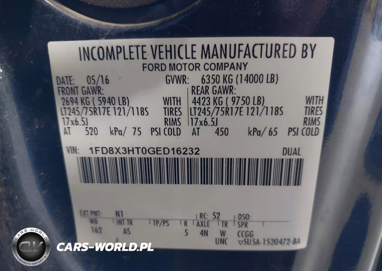 2016 Ford F-350 Chassis Xl VIN:1FD8X3HT0GED16232 - 9