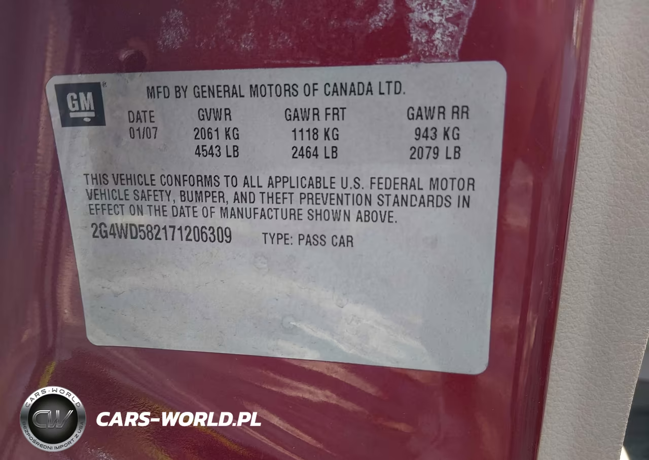 2007 Buick Lacrosse Cxl VIN:2G4WD582171206309 - 9