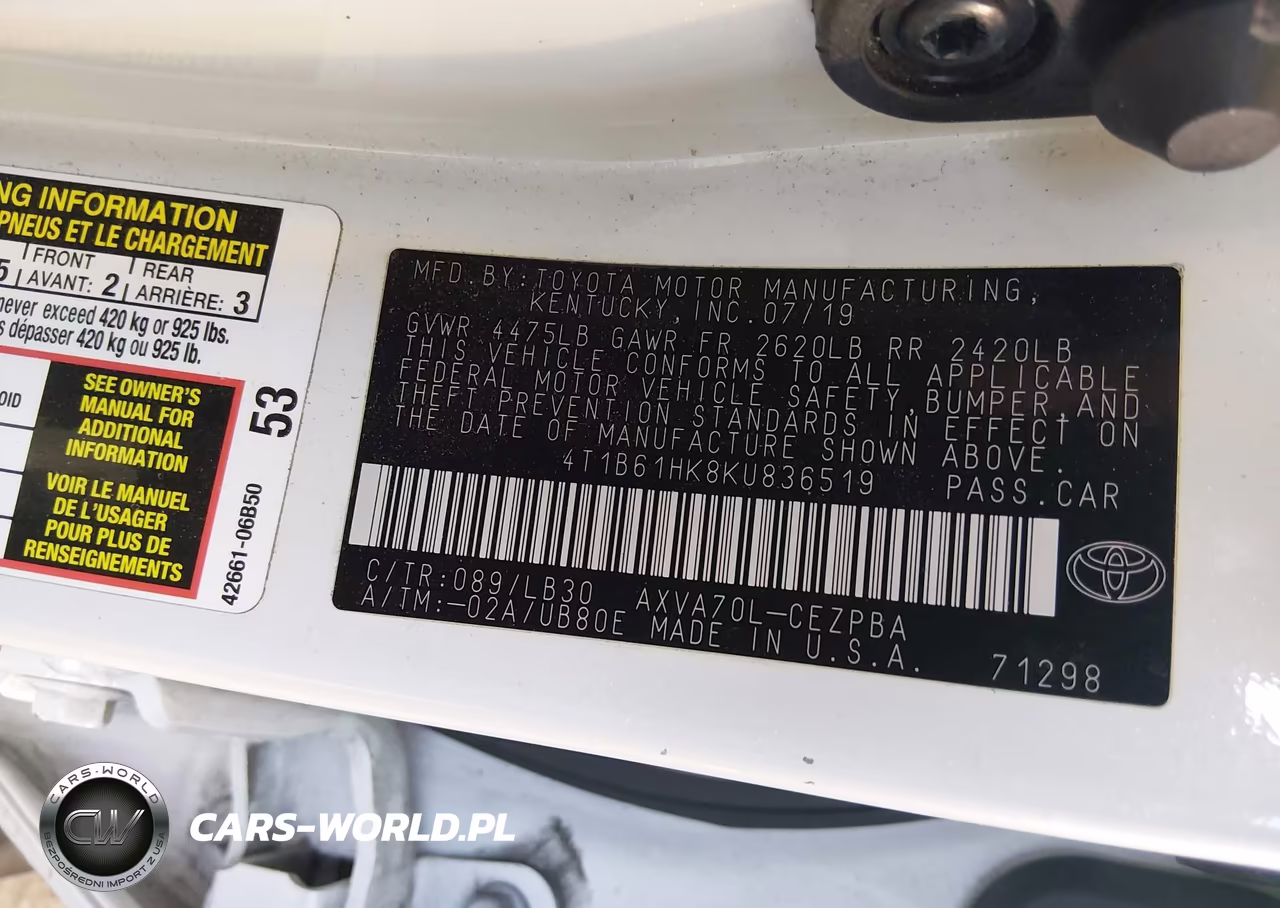 2019 Toyota Camry Xse VIN:4T1B61HK8KU836519 - 9