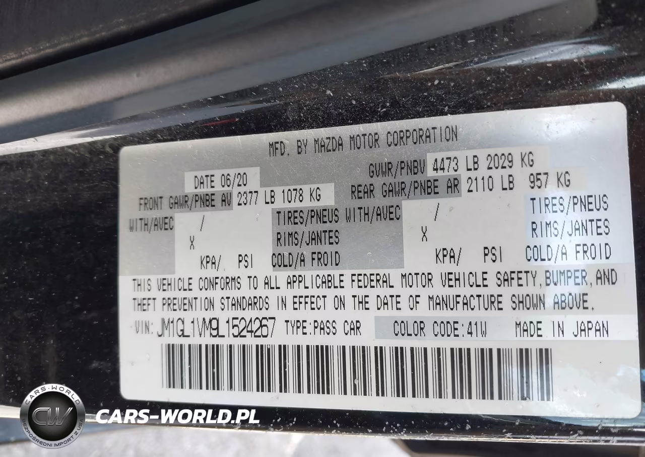 2020 Mazda Mazda6 Touring VIN:JM1GL1VM9L1524267 - 9