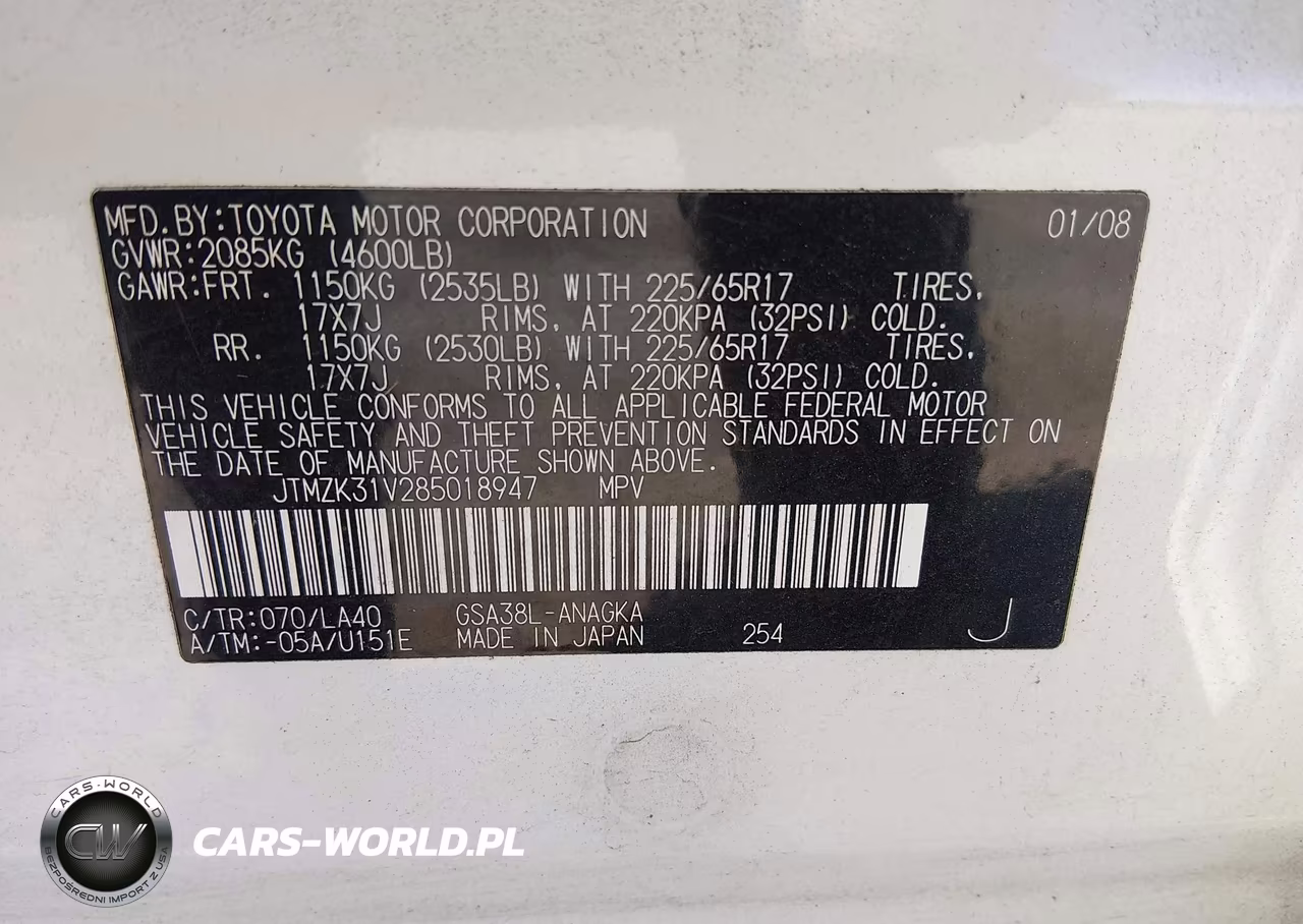 2008 Toyota Rav4 Limited V6 VIN:JTMZK31V285018947 - 9