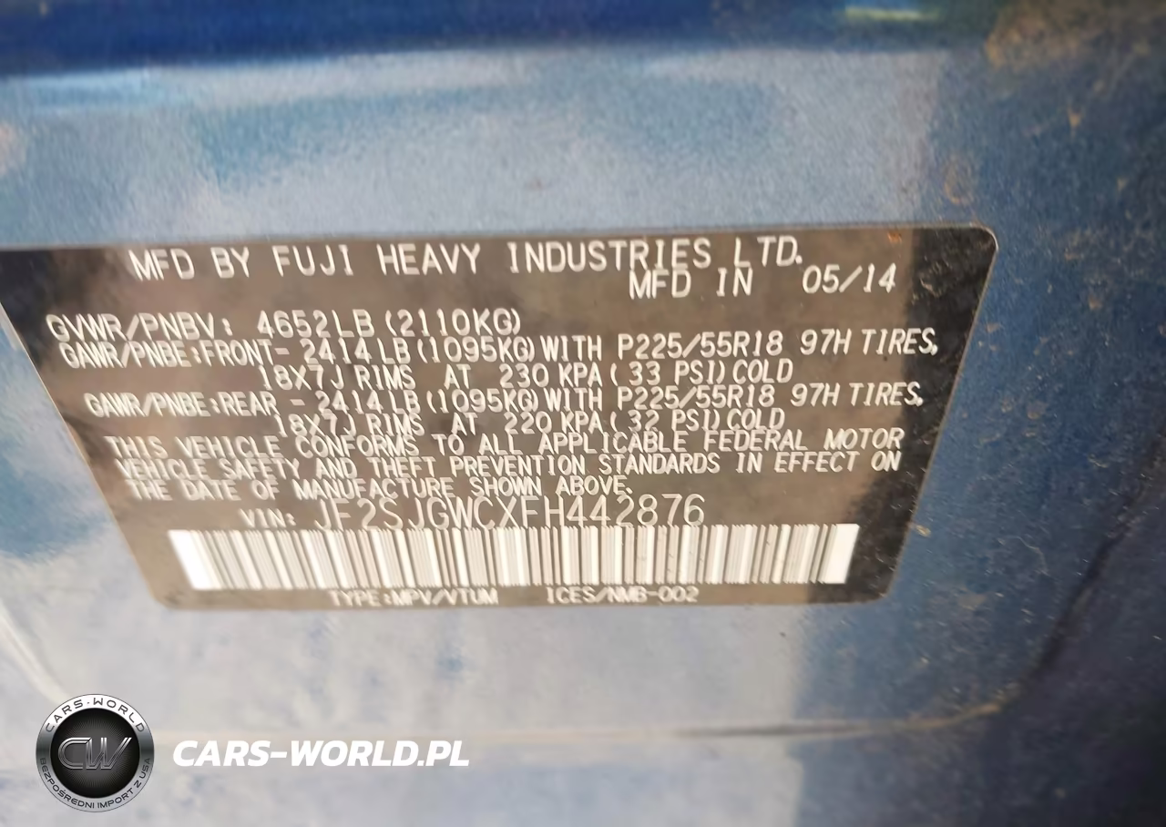 2015 Subaru Forester 2.0Xt Touring VIN:JF2SJGWCXFH442876 - 9