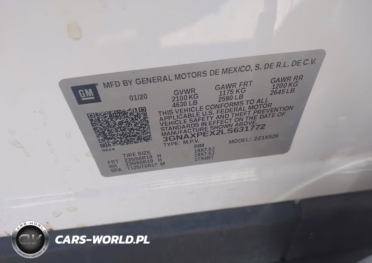 2020 Chevrolet Equinox Fwd Premier 2.0L Turbo VIN:3GNAXPEX2LS631772 - 9