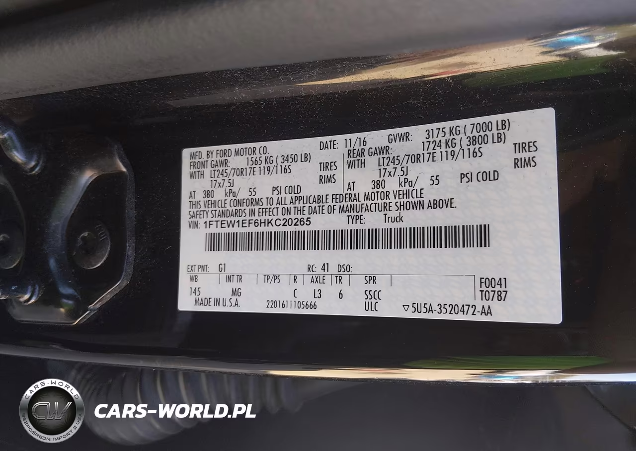 2017 Ford F-150 Xlt VIN:1FTEW1EF6HKC20265 - 9