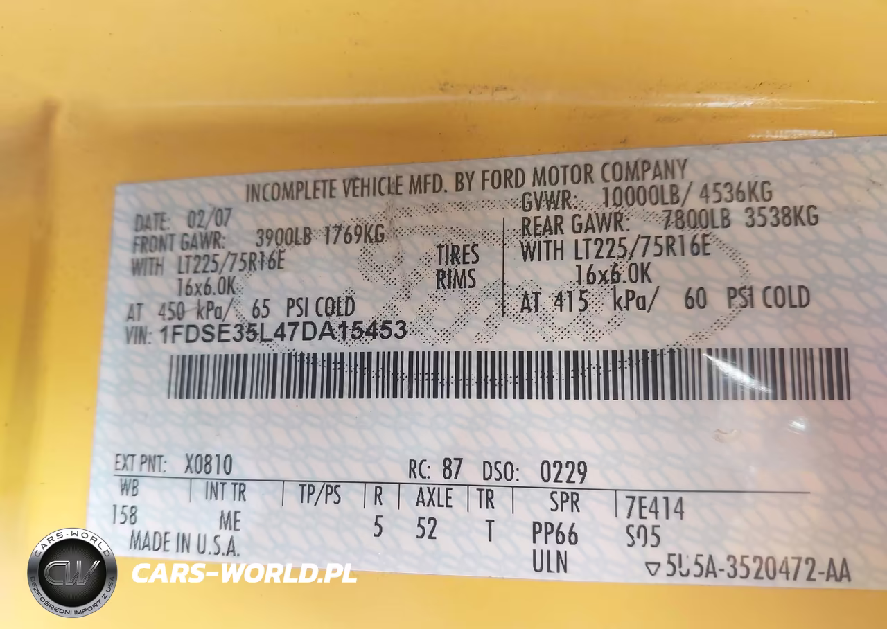 2007 Ford E-350 Cutaway VIN:1FDSE35L47DA15453 - 8