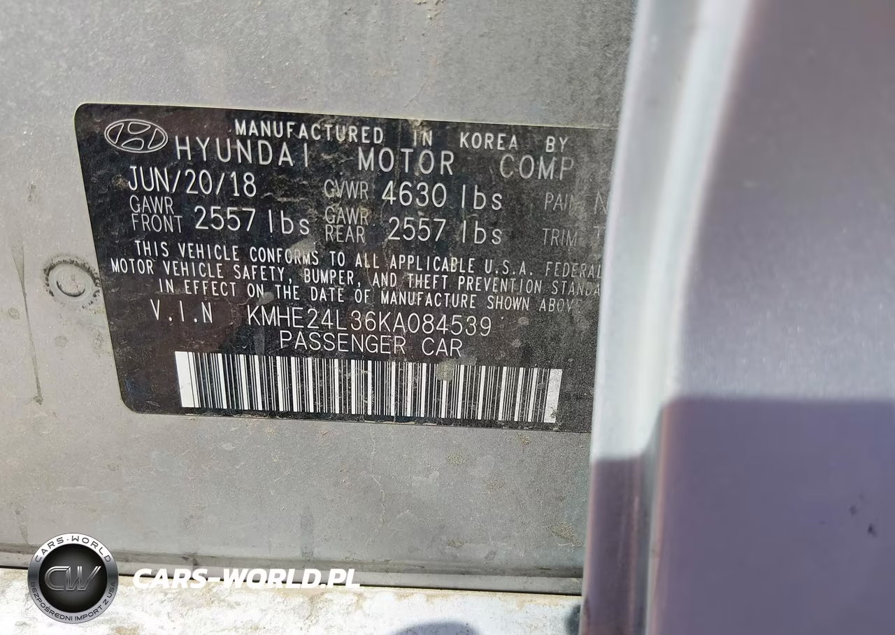 2019 Hyundai Sonata Hybrid Se VIN:KMHE24L36KA084539 - 9